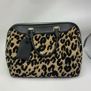 Pre-owned Louis Vuitton Limited Edition Runway Speedy 30 Handbag, Leopard Print Suede, 2012 Date Code, Good Condition