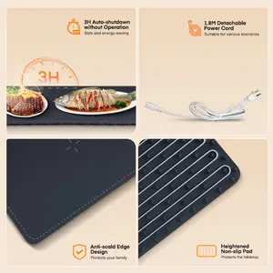 Warming Mat for Food Full Surface Heating, 3 Modes, Electric Heating Tray, Keep Food Warm or Defrost, Suitable for Daily Home Use, Parties, Multifunctional, Rollable