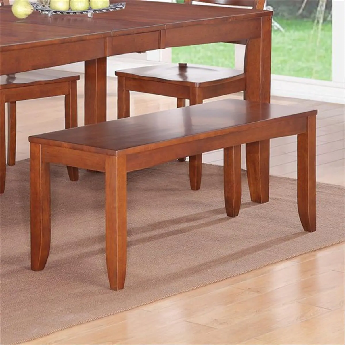 212 MAIN Lynfield Dining Bench - LY-WB-ESP Model, Espresso Finish, Wooden Construction, Wood Seat, Indoor Use