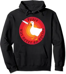 Peace was never an option silly goose game knife Pullover Hoodie - Tylerjame Shop 60B0CX9JFNPL