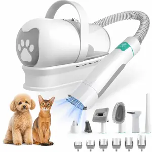 7-in-1 Pet Grooming Vacuum and Shaver Kit for Daily Shedding, Dog Hair Vacuum with Electric Clipper & Nail Grinder