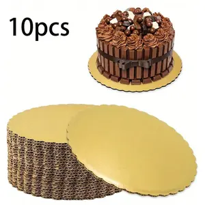 10 Round Cake Boards, Durable Oil-Resistant Cake Trays, Ideal for Weddings, Birthdays, Holidays, Professional Cake Display, Cake Stand