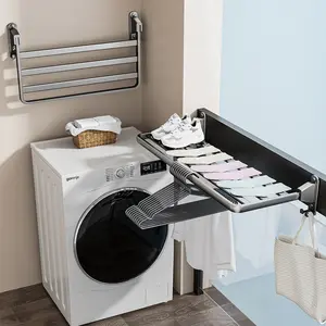 Balcony Wall-Mounted Clothes Rack for Home Use, Shoe Drying, Window Drying, Clothes Hanger, Foldable Storage Rack