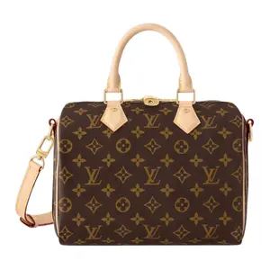 Louis Vuitton Speedy 25 Classic Monogram Pillow Bag for Women, Coated Canvas, Brown