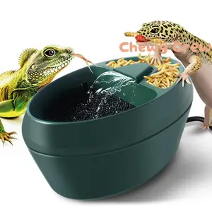 Chewy Crew  Natural Hydration Reptile Waterfall Automatic Drinking Fountain with Flowing Water for Bearded Dragons Snakes Lizards Vital for Reptile Health Easy to Use