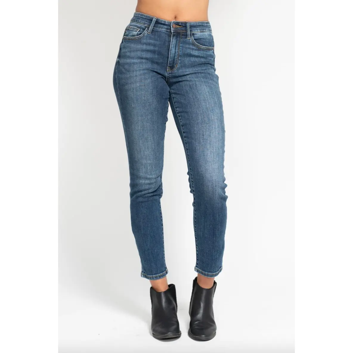 Judy Blue Non-Distressed Girlfriend Jeans