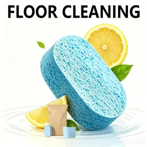 Floor Cleaning Tablets -  Lemon ScentSafe for Wood Tile Marble Quick Dry No Residue 12 Tablets mop