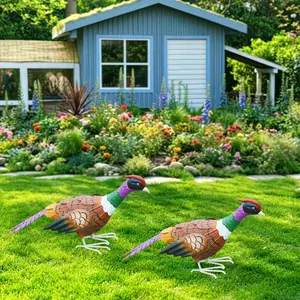 Realistic Metal Pheasant Garden Decor, Outdoor Art Ornament for Yard Lawn Patio, Metal Bird Sculpture, Ideal Gift for Garden Decoration