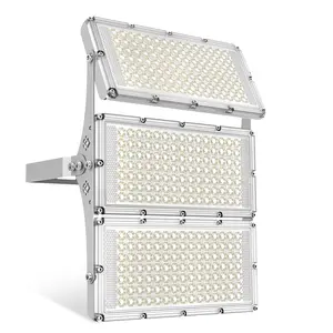 3000/6500K LED Floodlight Outdoor, IP65 Security Floodlight for Garden Yard Garage Warehouse Wall Mounted with Adjustable Bracket 100W 200W 300W