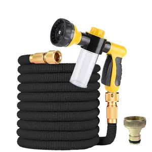 Magic Expandable High Pressure Garden Hose, Multi-Functional Water Gun Set, Irrigation Cleaning Supplies, 25ft-150ft Extension