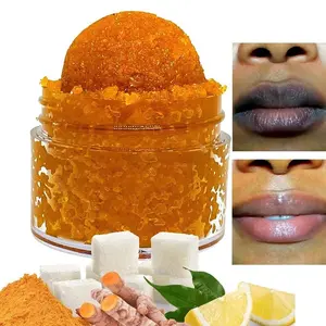 Ammoya Naturals Turmeric Lemon Honey Lip Scrub Hydrating Moisturize Sugar Skincare Gentle Comfort