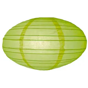 16" Light Lime Saturn Paper Lantern