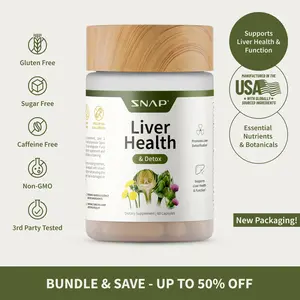 Snap Supplements - Liver Health Support Supplement - Natural Liver Cleanse Detox and Repair - With 14+ Plants & Vitamins - 3rd party tested