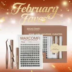 Muse | MaxComfi Ghost Lashes Vibe but Better Long-Lasting, Waterproof & Super Soft & Thin Band Too |  Waterproof Long-Lasting Natural Daily Venus Velure Style Beginner-Friendly DIY Lashes for Flawless Voluminous Look Trendy Must-Have Clusters