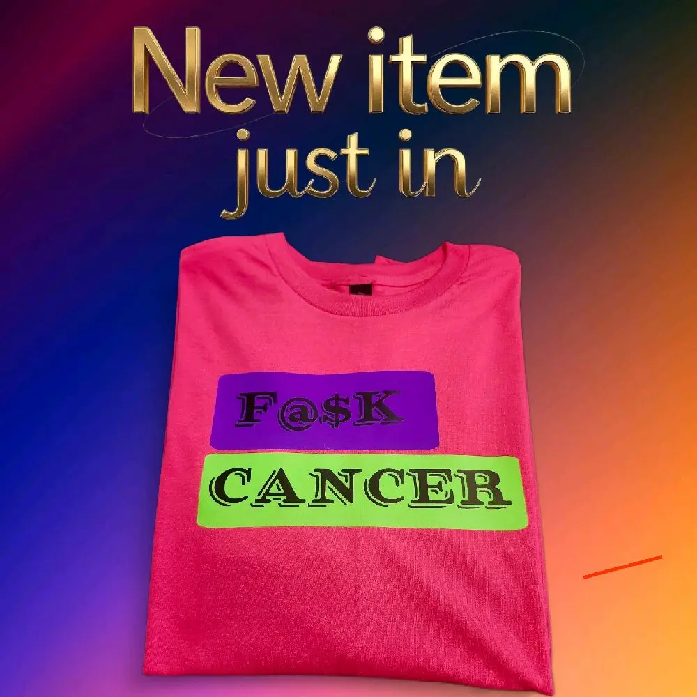 Cancer Support T-Shirt - Pink Tee with F@SK Cancer Design for Awareness and Support