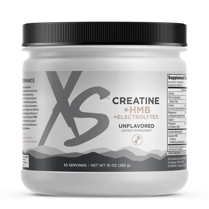 Amway Nutrilite XS Creatine+ Triple Action Formula | Unflavored Creatine Powder Calcium HMB Electrolytes Dietary Supplement Essential Nutrients Daily Wellness Cellular Nutrition Daily Nutrition Nutritional Wellness