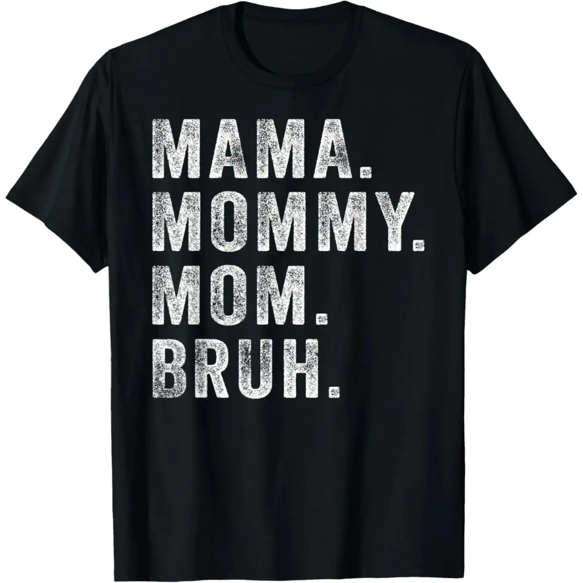 Women's Funny "Mama Bruh" Letters Print T-Shirt - Lady's Vintage Comfy Round Neck Short Sleeve Normal Type Top, Machine Washable, Denim Jacket Match, Mother's Day Gift (Casual/Street Wear)