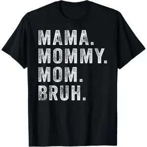 Cotton Mama Mommy Mom Bruh Shirt Funny Mothers Day Vintage Mom T-Shirt
