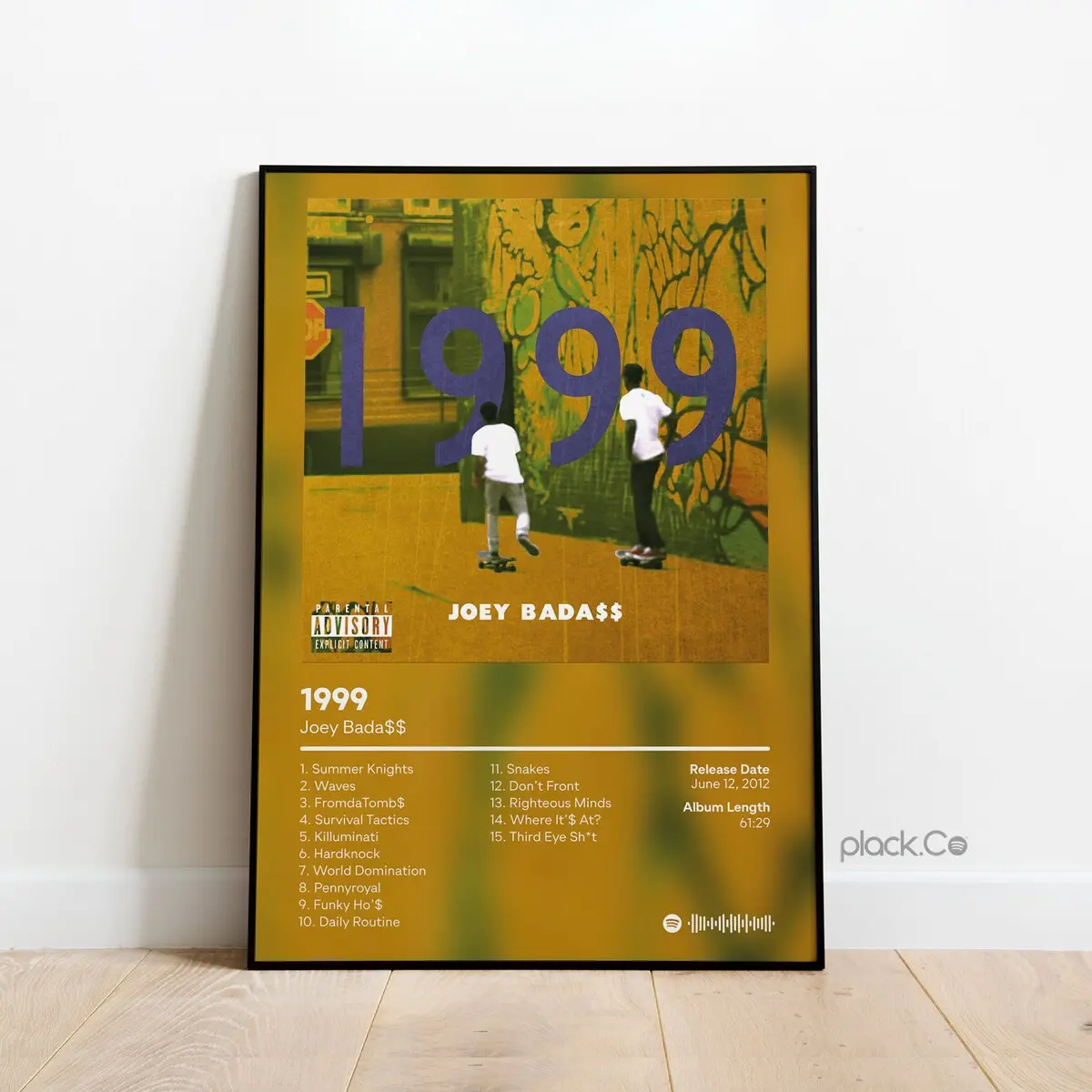 Joey Badass - 1999 - Custom Album Poster - Hip Hop Wall Art - Personalized Album Cover - Joey Badass Poster - Custom Album Print - Gift Idea