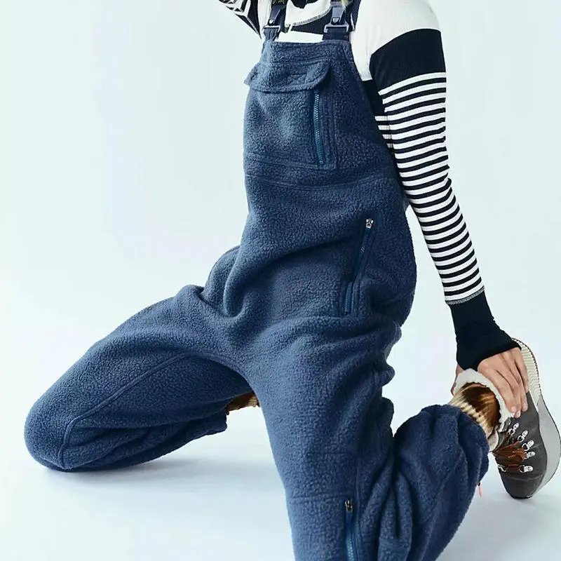 Women's Fleece Warm Sherpa Overalls