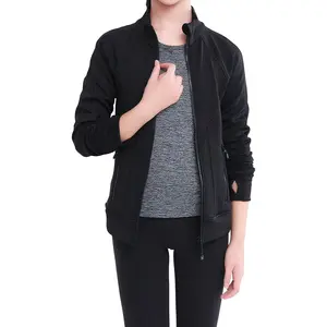Girls Slim Fit Cardio Yoga & Figure Skating Jacket with Smooth Soft Cotton Fabric and Designed Thumbholes