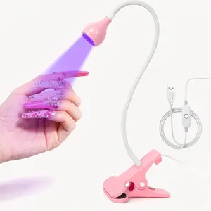 Portable UV LED Nail Dryer Lamp Manicure, Nail Curing Light, Fast Drying Gel Nails, Flexible 360° Adjustable, Push Button Control, Tabletop Design