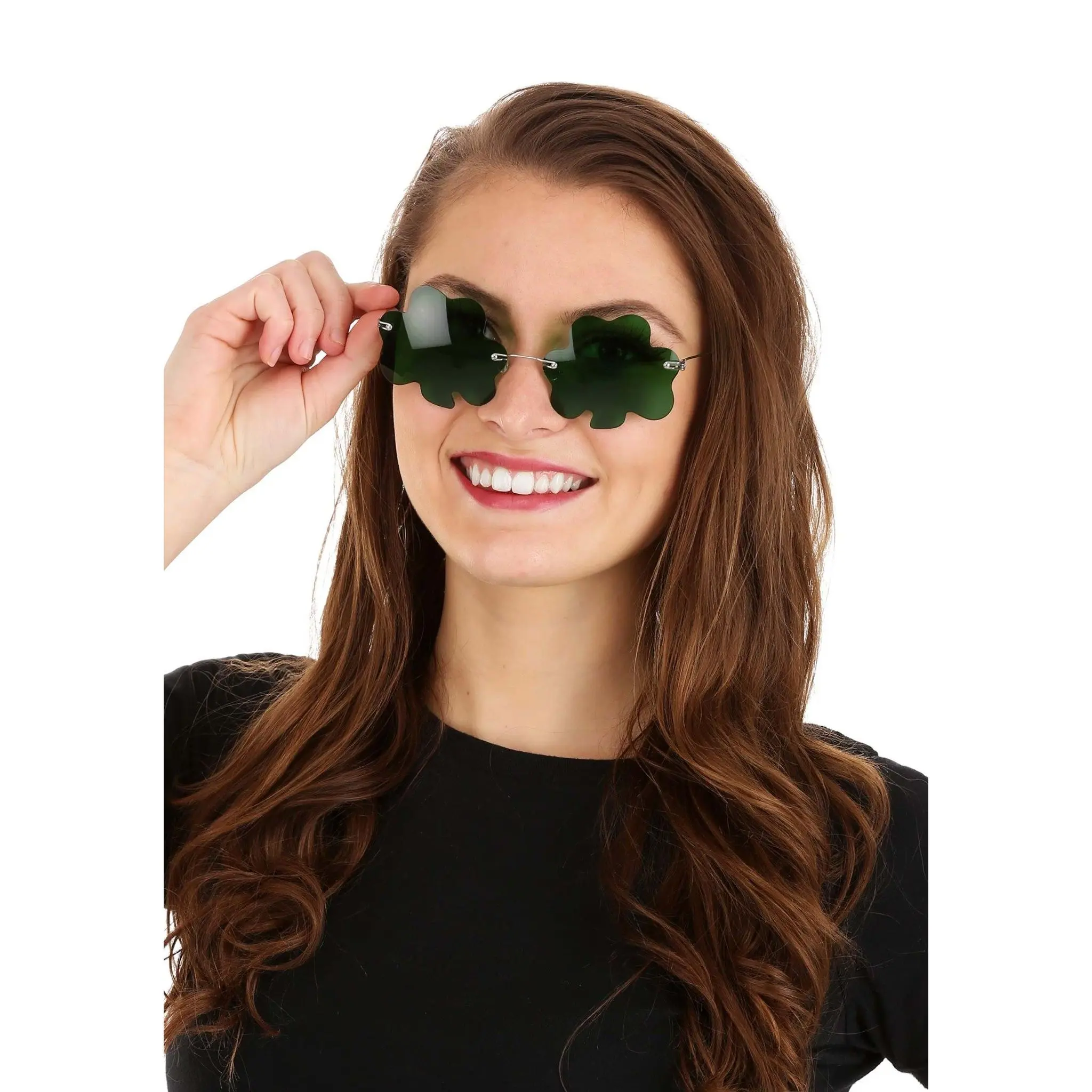 Green Rimless Shamrock Glasses - St Patrick's Day - Costume Accessories