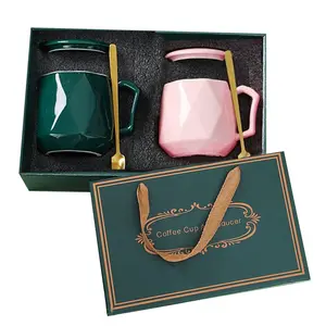 Perfect Ceramic Mug - Gift Box Set, 14oz Novelty Coffee Cup With Lid and Spoon, Birthday Gifts, Couples Mugs, Suitable for Tea, Milk and Cappuccino