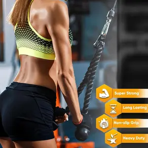 Tricep Rope Heavy Duty Gym gym pull down rope, Body Equipment Extensions Pull Down Bicep/Tricep Rope Cable Attachment,Integrated Strength Equipment Accessories, Durable Workout Gear-Tricep Extensions, Pull Downs, Workout Resistance