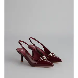 Glam Code Patent Slingback Heels