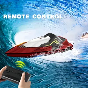 4DRC Remote Control Boats Full Proportional Mini RC Jet Boat Toys Red Racing Boat, Rc speed boat, Rechargeable Battery Whole Body Waterproof for Pools Lakes Bathtub Gift for Adults Boys Girls