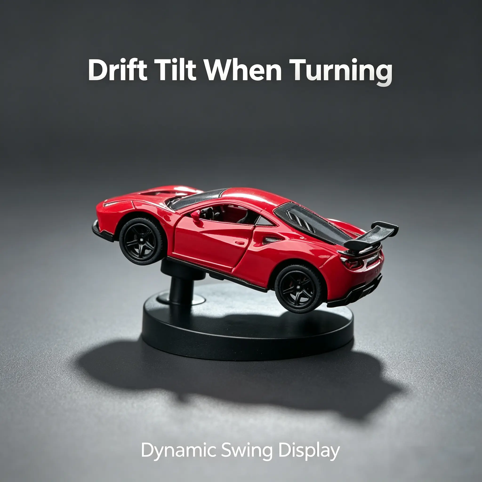 Compact Red Alloy Body Sports Car Trinket - Fadeproof Finish, Drift Sway Design, Openable Doors, Realistic Look, Stable Car Dashboard & Center Console Decoration, Unique Gift for Men