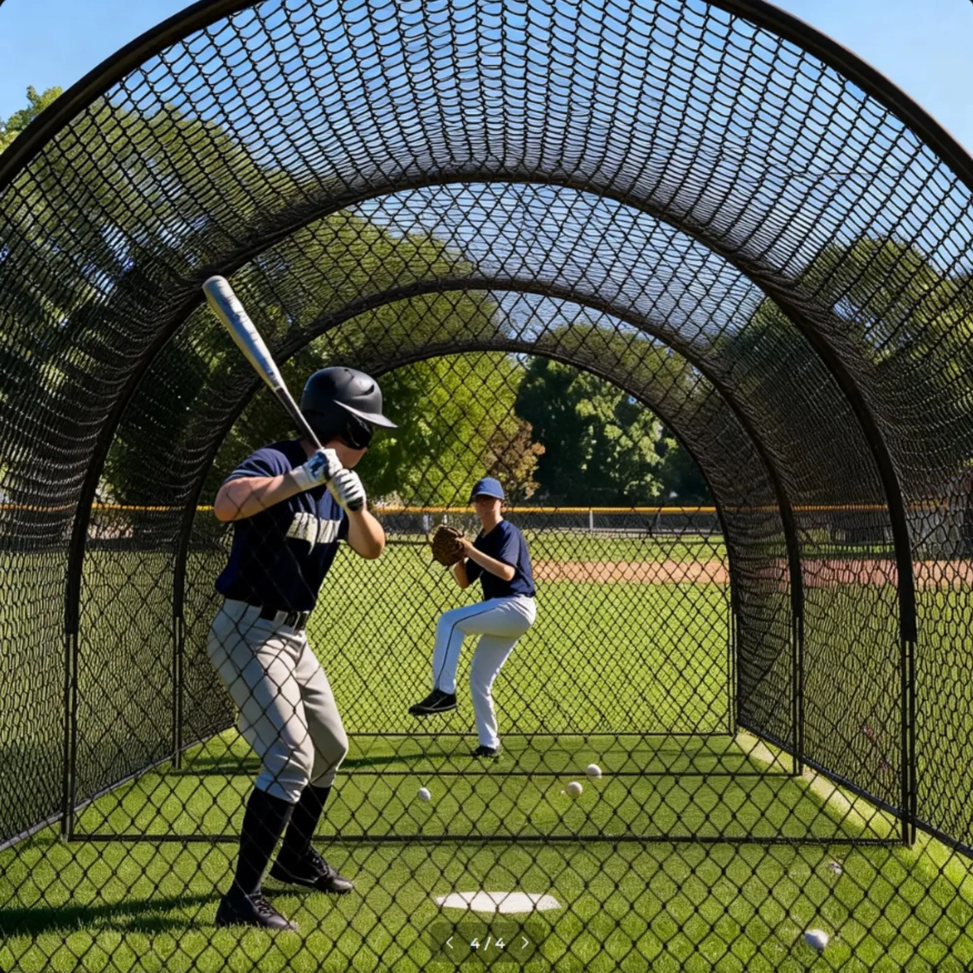32Ft Baseball Batting Cage, Baseball Training Equipment Netting Cages, with Frame & Net – Practice Hitting, Pitching & Golf in Backyard or Field