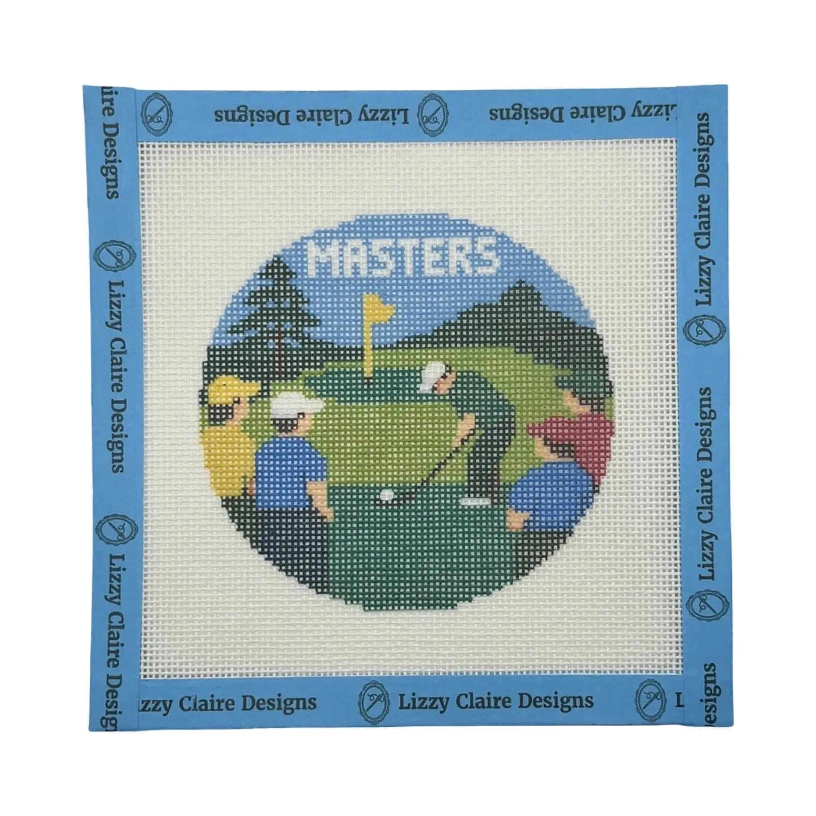 The Golf Masters - 18 mesh - 4 inch Round - 6 x 6 - Needlepoint Canvas