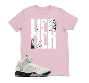 Shirt To Match AJ 5 Soft Pink, HER Sneaker Tees, Jordan 5 Soft Pink 35th Anniversary T-shirt, Pink Outfit Shirt, 100% Cotton, Unisex Top, All Seasons