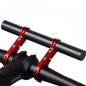 Bicycle Handlebar Alloy Carbon Fiber Extended Bracket Bike Headlight Mount Bar Computer Holder MTB Road Bike Support