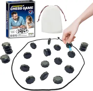 Magnetic Chess Game 2-Player , Full-Size Pieces with String, Travel Board Game, Puzzle Strategy Game for Kids Adults Family Camping by sooshooom