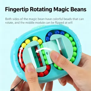 Double Flip Magic Bean Fidget Toy Spin Solve Massage Relieve Stress Portable Fidget Tool for Home Work On The Go Must Have