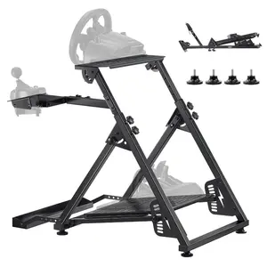 Summervibes VEVOR Racing Wheel Stand, Adjustable Foldable Simulator Stand for Logitech G923 G920 G29 G27, Thrustmaster T300RS TX F458 T500RS T3PA-PRO(F1/GT) Gaming Cockpit, Pedals Simulator NOT Included