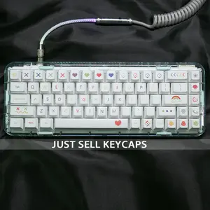 ZIFRIEND Rainbow Keycap, Keycap For Mechanical Keyboard, Gaming Room Supplies,Set PBT 126-Key（Only keycap, Not include a keyboard）