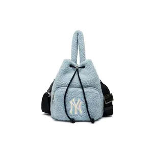 MLB New York Yankees Polyester Bucket Bag with Shoulder Strap for Men and Women in Baby Blue