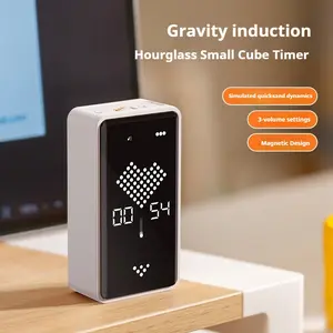 Simulated Hourglass Timer Pixel Art Style Large Digital Display Magnetic Design Kitchen Gadgets Fitness Studying Work Essential Tool