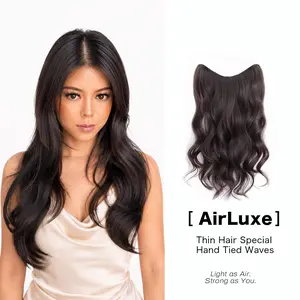 [AirLuxe]-Qbeauty Invisible Layered 20-inch Clip in Hair Extensions by Amara