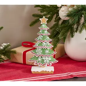 Gingerbread Tree with Snowflake and Star by Valerie