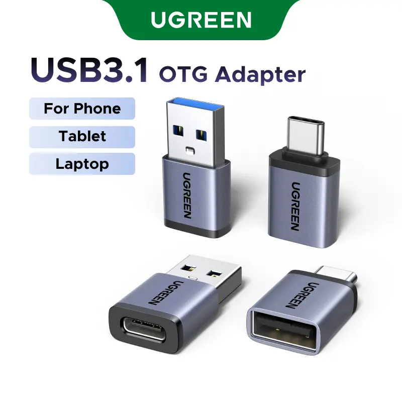 UGREEN USB to USB C Adapter & USB C to USB Adapter Combo 4-Pack, 10Gbps Type C USBC Adapter Compatible with MacBook, iPhone 17/16/15, iPad, Samsung Galaxy, Apple Watch summerwins