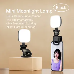 Rechargeable Selfie Light, Clip Fill Light for Phone Laptop Tablet Portable Light for Rechargeable Selfie Light & Phone LED Lightwith Adjustable Brightness, Perfect for Selfies,Makeup,Live Streaming & Video Conferencing