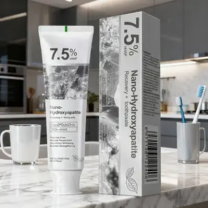 Nano-Hydroxyapatite Toothpaste 7.5% Hydroxyapatite Cavity Care Enamel Protection for Sensitive Teeth Mint Flavor Gentle Effective Oral Hygiene 4.23 oz Fresh Breath Natural Whitening xylitol  toothpaste