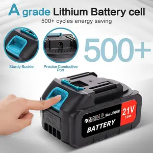 3000mAh 21V Replacement Battery Li-ion Ultra High Capacity Compatible with Makita