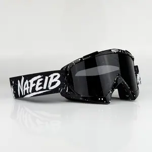 Motorcycle goggles with adjustable elastic strap and replaceable lenses, protective gear for riding, cycling, skiing, climbing, motorcycle accessories