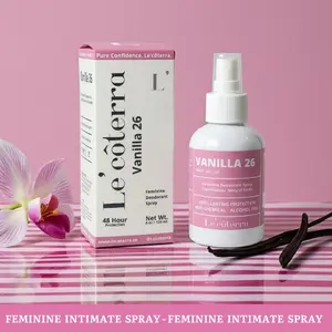 Lecoterra Vanilla 26 Feminine Inti-Spray + Long Lasting Protection Odor Blocking Freshness Formula